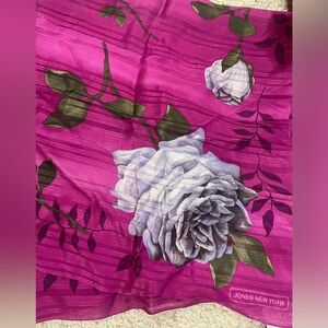 Jones New York Vintage Floral Silk Scarf NWT